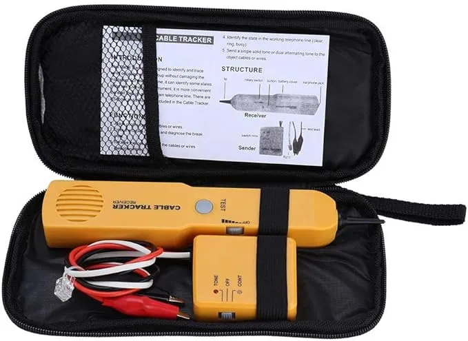 Cable Finder Tone Generator Probe Tracker Wire Network Tester Tracer Kit