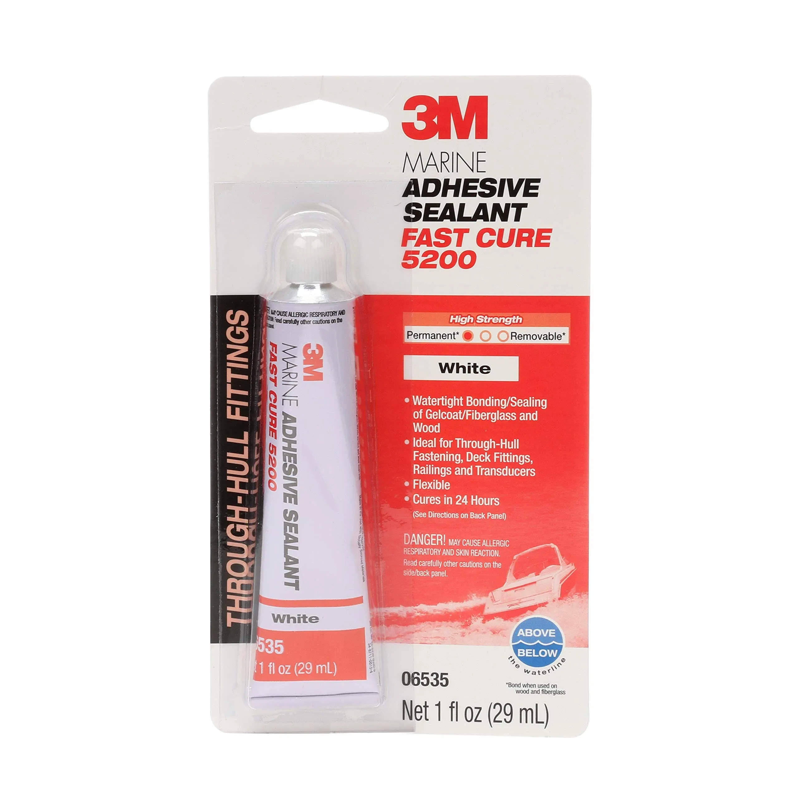 3M 1 oz Marine Adhesive & Sealant 5200 Fast Cure White