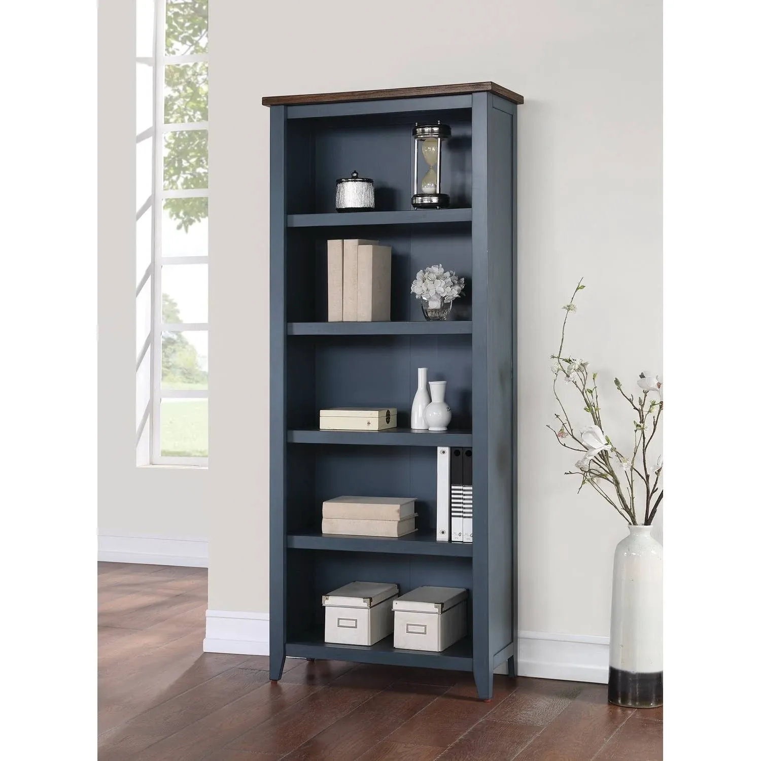 Martin Furniture Farmhouse Open Wood Bookcase