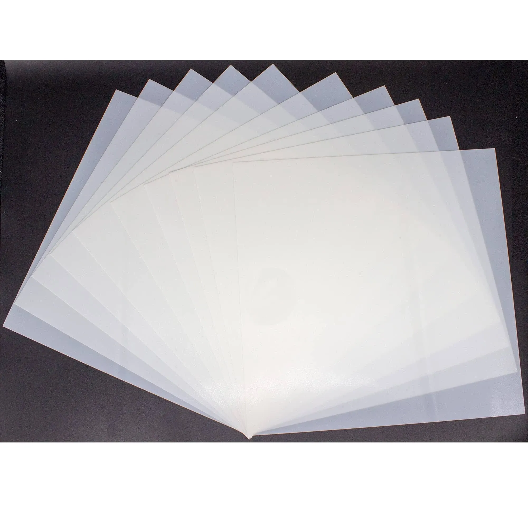 10PCS 10mil Blank Mylar Stencil Sheets,12X12 inch Milky Translucent PET Blank Stencils Sheets,Template Material for Laser Cutting Machines , Food-Safe Craft Plastic