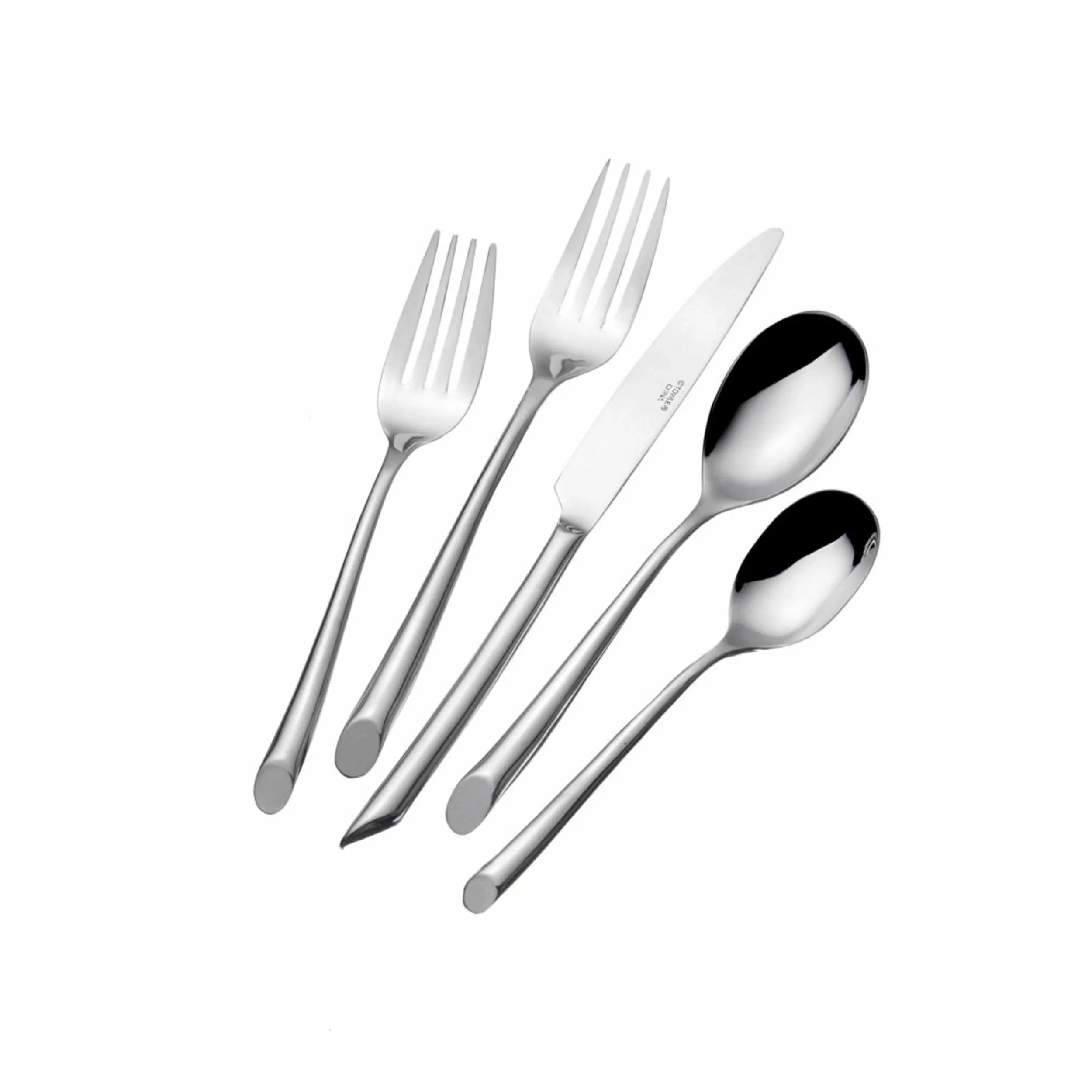 Flatware Set 20 Piece Stainless Steel Service for 4 Towle Living T8613200 Wave