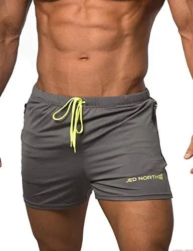 Agile Bodybuilding 4'' Shorts w Zipper Pockets - Gray