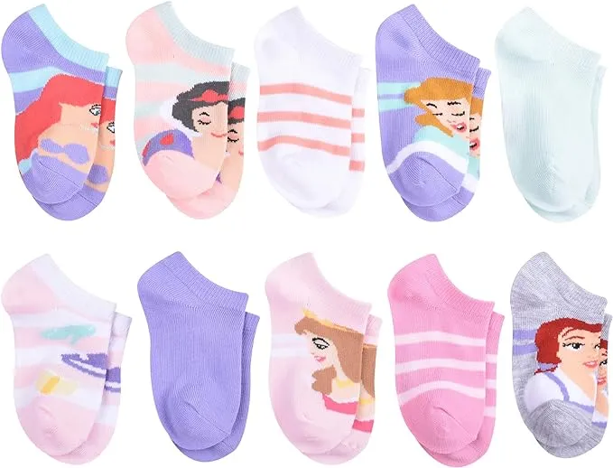 Disney Princess Girls' No Show Socks