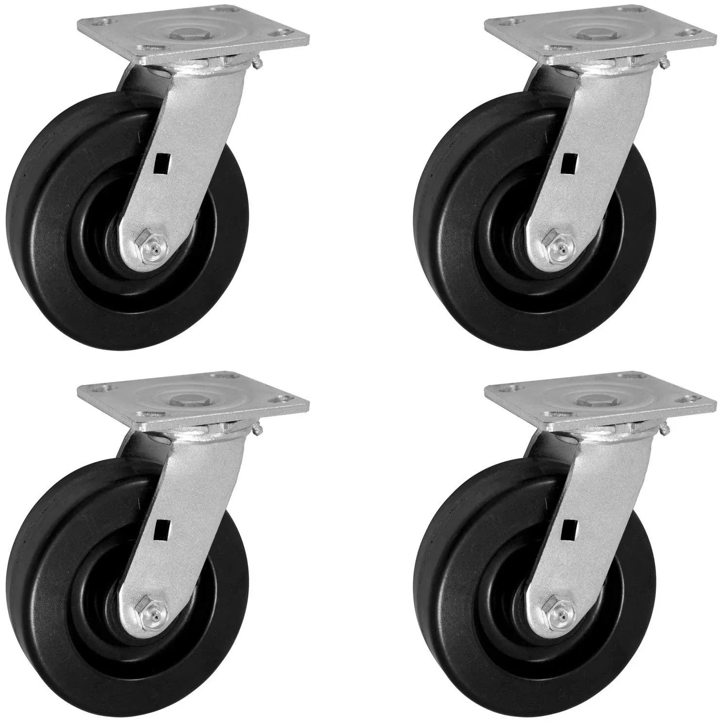 6"x2", Swivel Caster, PHENOLIC Wheel, 3,600 LBS Capaci, PK4