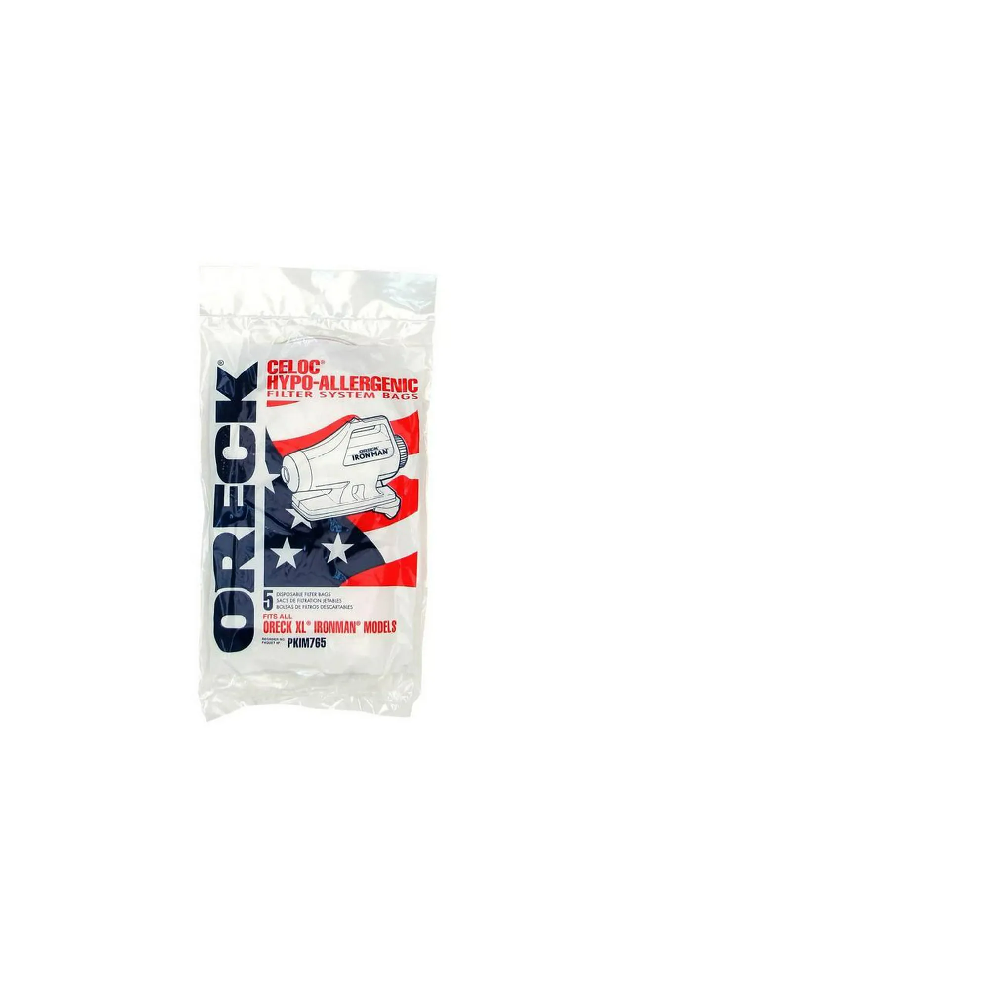 Oreck Celoc Hypo-Allergenic Filter System Bags for Oreck XL Ironman Models (Pack of 5) (433713)