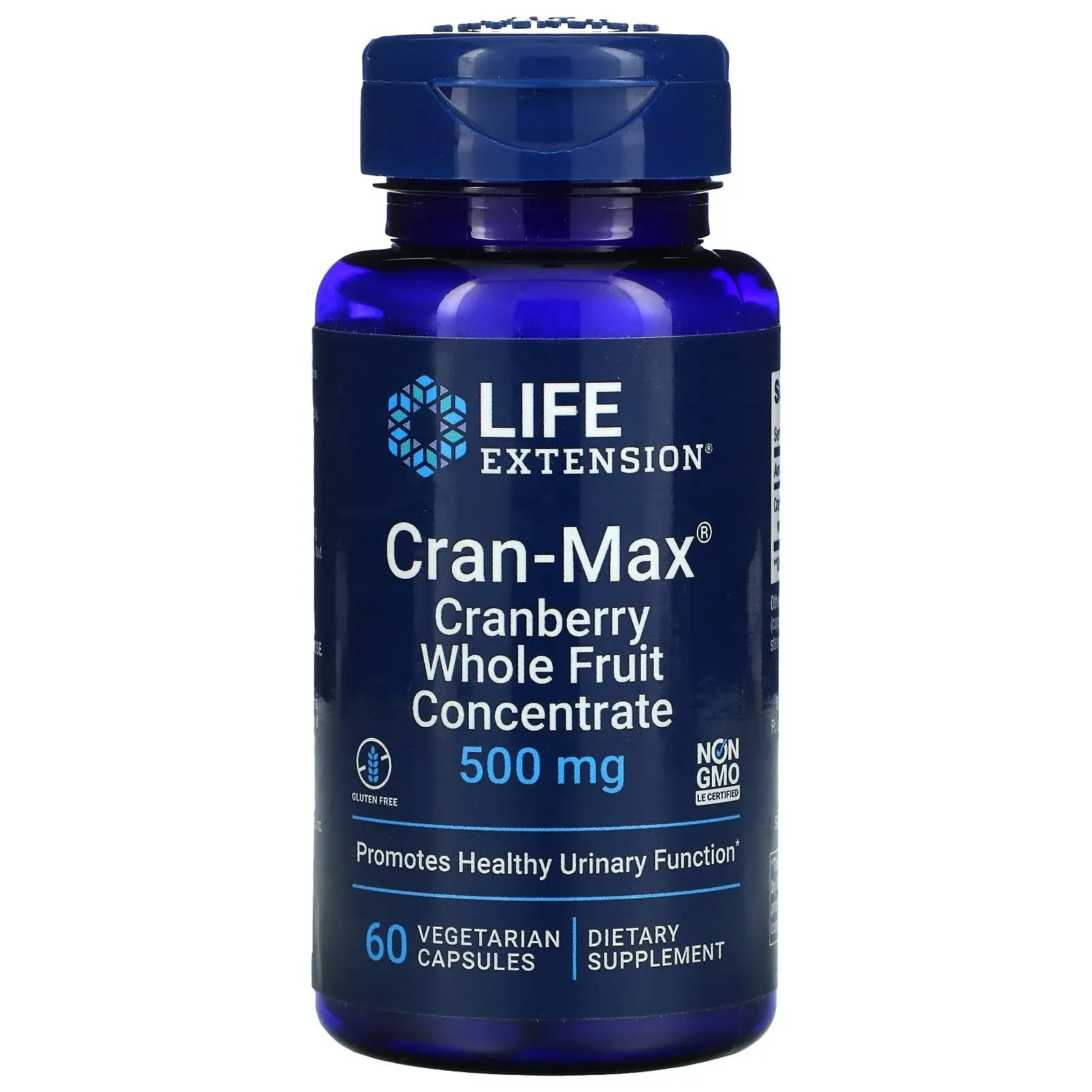 LIFE EXTENSION CRAN-MAX CRANBERRY WHOLE FRUIT CONCENTRATE 500MG - 60 VCAPS