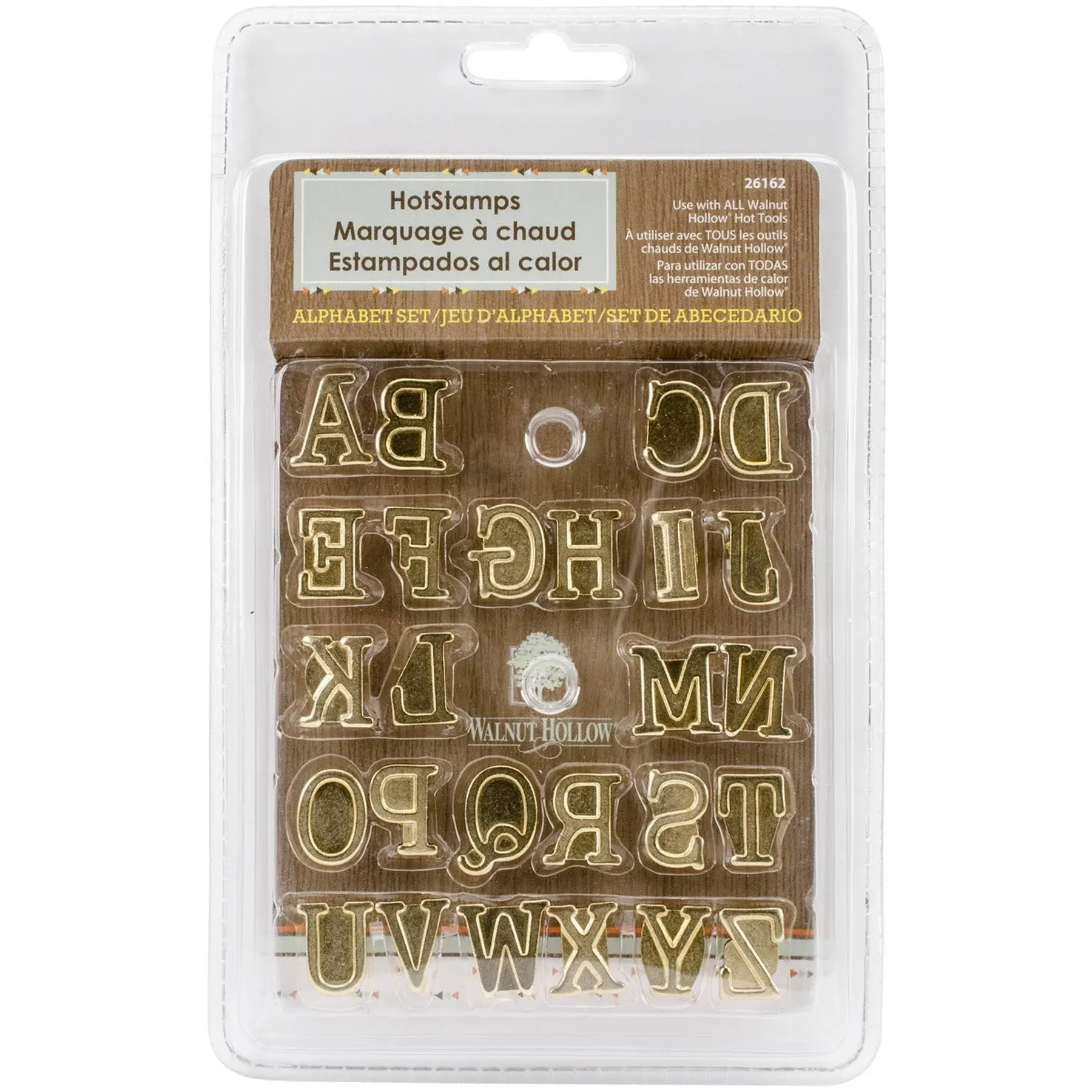 Walnut Hollow HotStamps Uppercase Alphabet Set for Branding and Personalization of Wood, Leather, and Other Surfaces