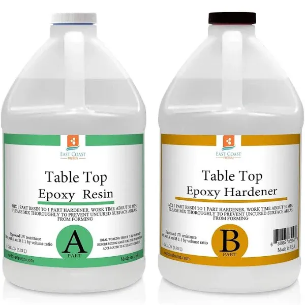 2 Gallon Business Table TOP EPOXY Resin Kit Super Gloss Coating wood Metal Stone