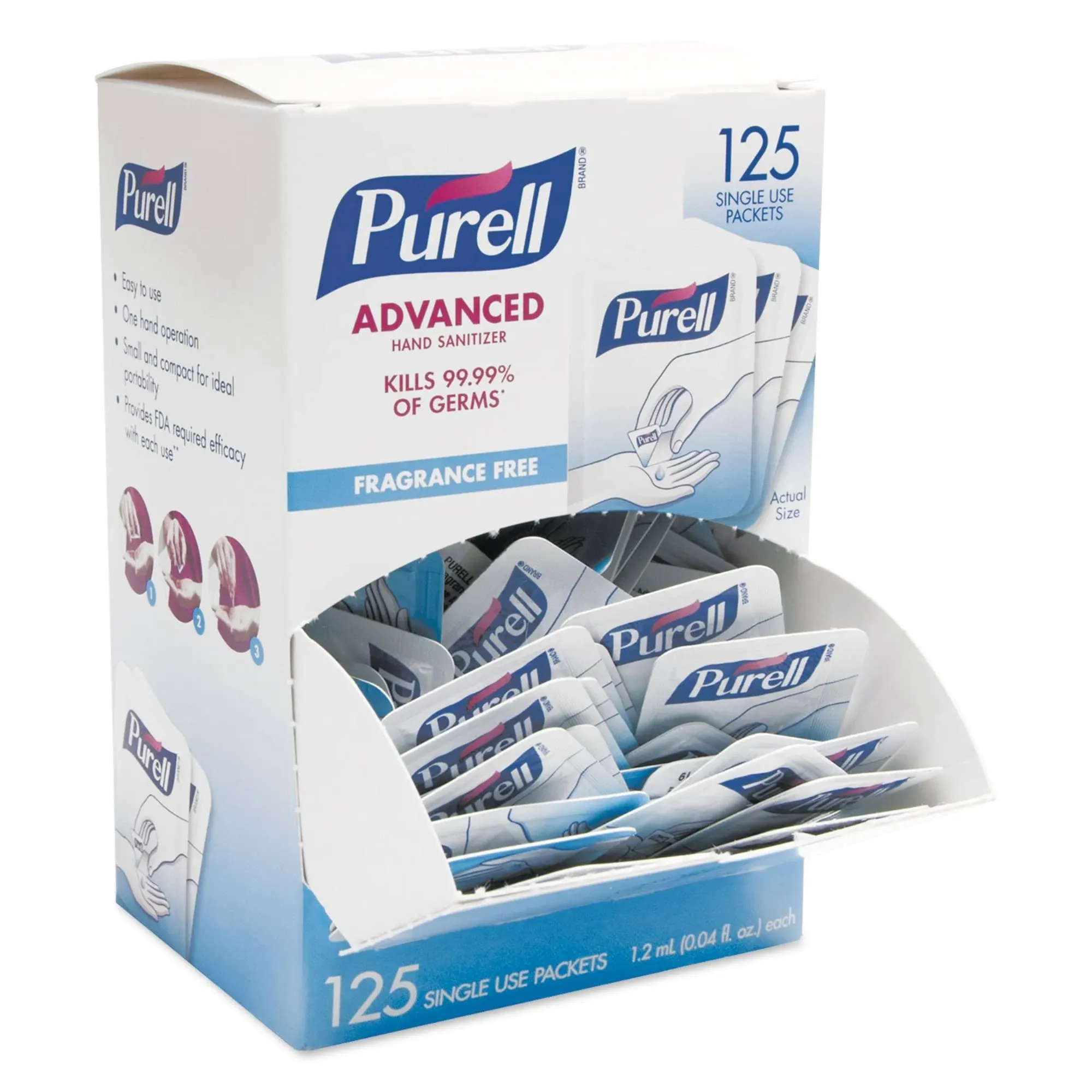 Purell Singles Advanced Hand Sanitizer Individual Single-Use