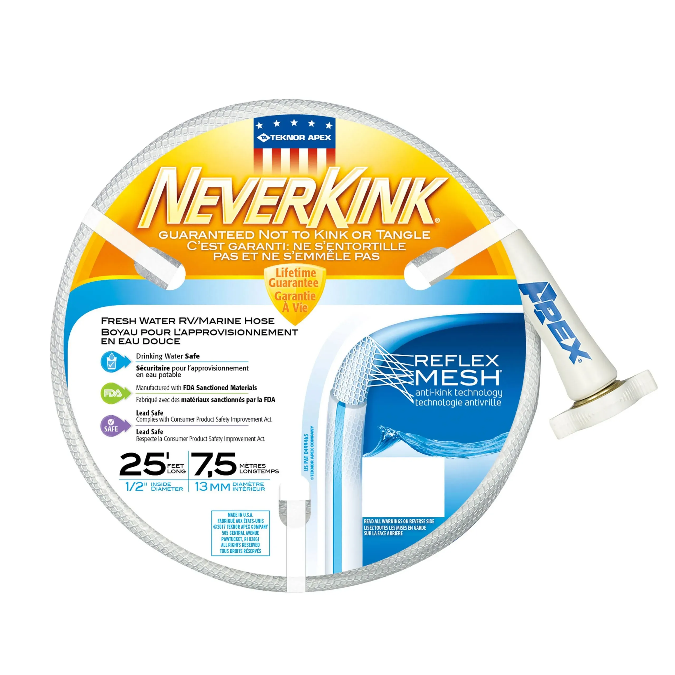 Teknor Apex Neverkink Water Hose 25'