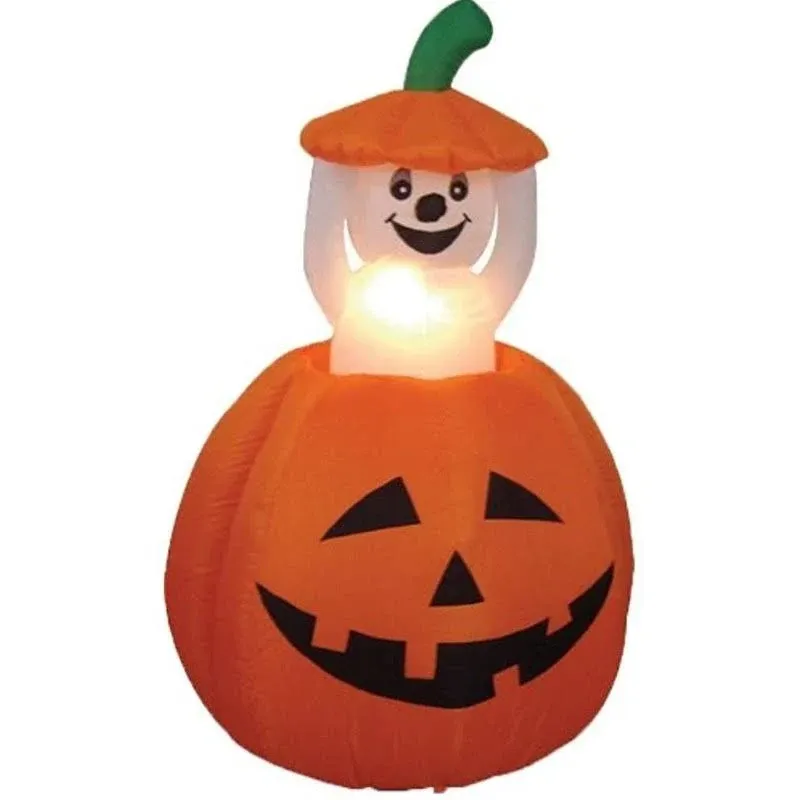 Animated Pumpkin Ghost, 4' - Farmhouse - Outdoor Holiday Decorations - by BZB Goods | Houzz