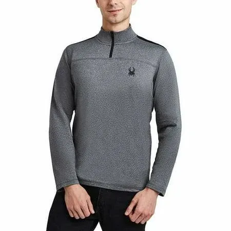 NEW Men&#039;s SPYDER Performance 1/4 Zip Pullover Medium Gray ProWeb