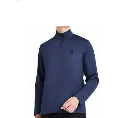 NEW Men&#039;s SPYDER Performance 1/4 Zip Pullover Large Blue ProWeb