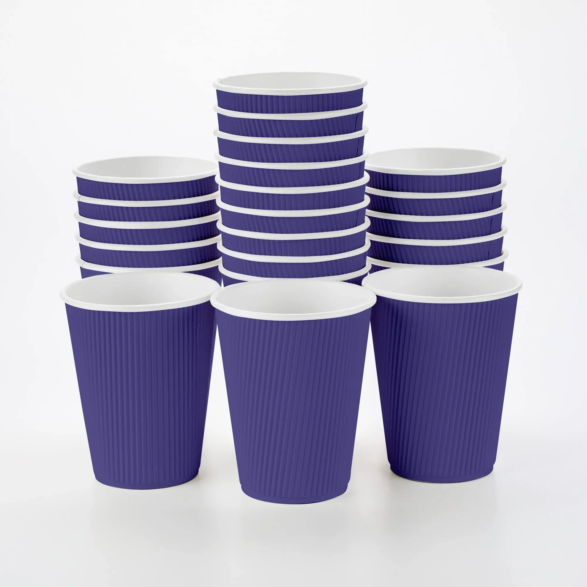 Restaurantware 12 Ounce Disposable Coffee Cups 500 Ripple Wall Hot Cups for ...