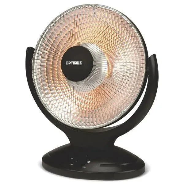 Optimus H-4430 14-inch 400-watt/900-watt Oscillating Parabolic Radiant Heater With Timer