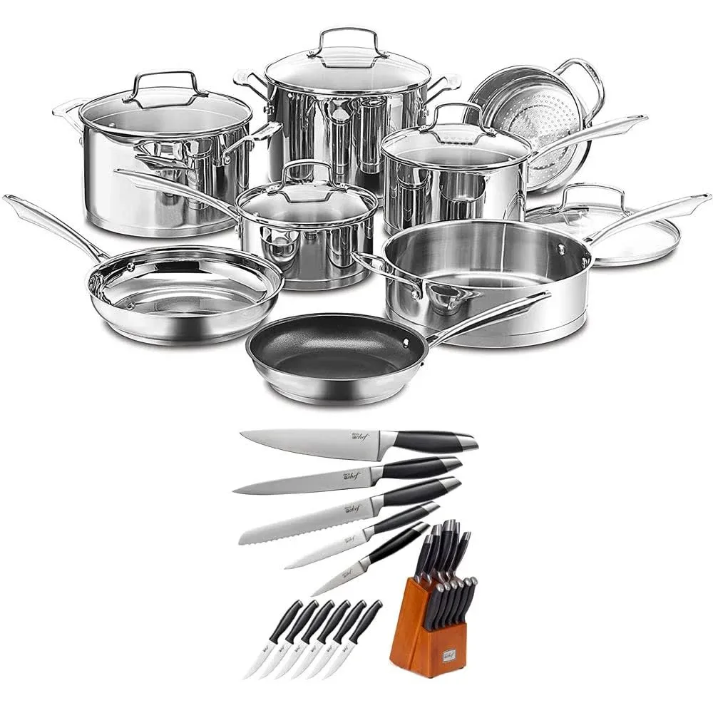 Cuisinart 13-Piece Chef's Classic Stainless Steel Cookware Set