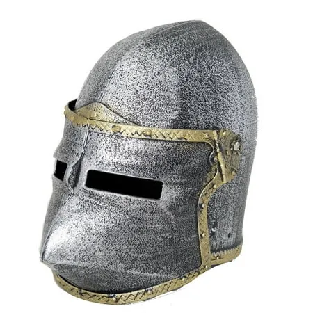 Nicky Bigs Novelties Child Medieval Knight Crusader Helmet - Templar Soldier Costume Helmet Cap - Renaissance Reenactment Costume Accessories, One Size