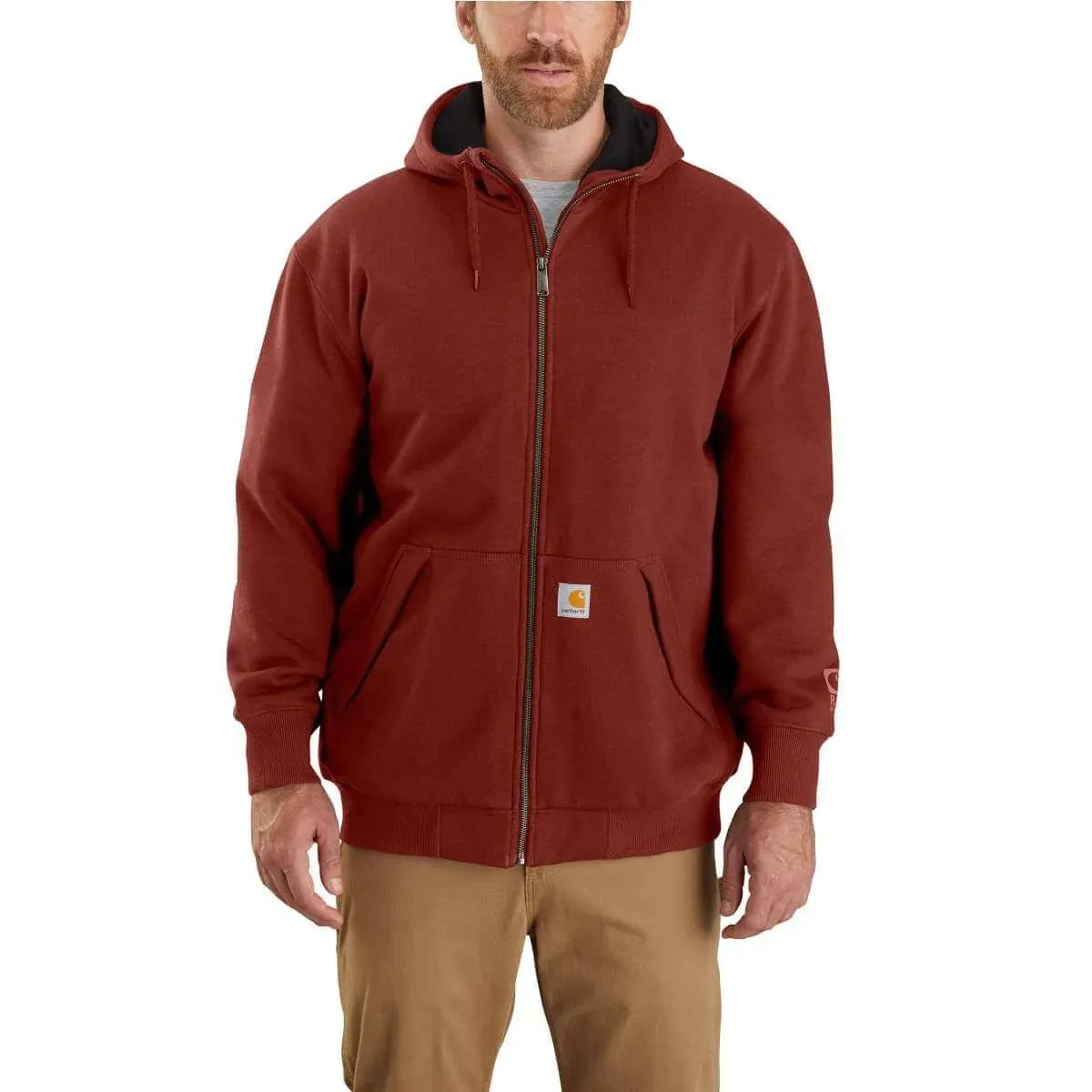 Men&#39;s Carhartt Rain Defender Loose Fit Midweight Thermal-Lined Full-Zip Sweatshirt