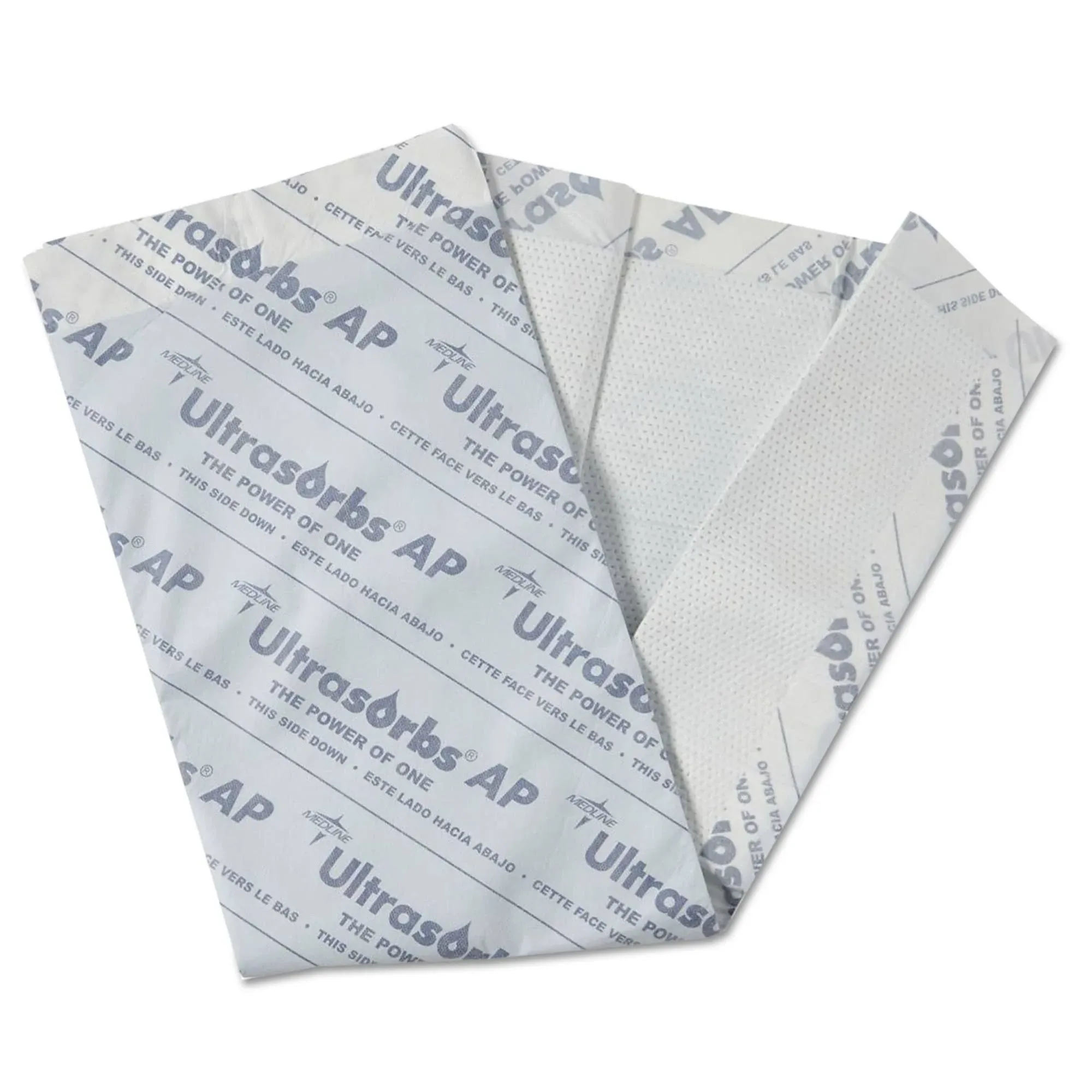 Medline - Ultrasorbs AP Underpads, 31" x 36", White, 10/Pack