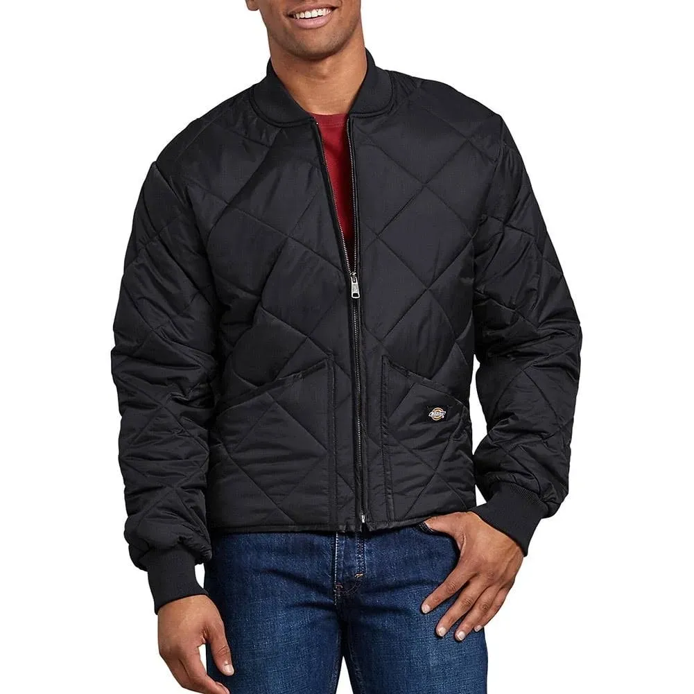 Dickies Men&#039;s Water Resistant Diamond Quilted Nylon Jacket