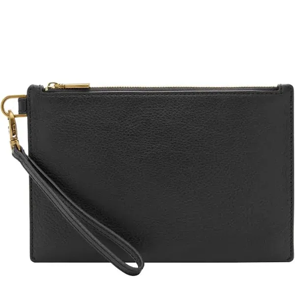 Fossil Women's Leather Wristlet Wallet Pouch with Removable Strap for Women