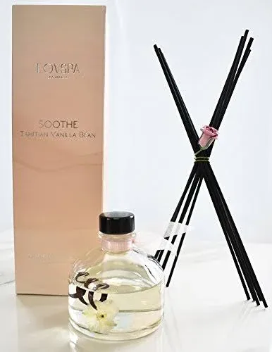 Tahitian Vanilla Reed Diffuser Gift Set Soothe Vanilla Amber &amp; Tonka Bean Fragra