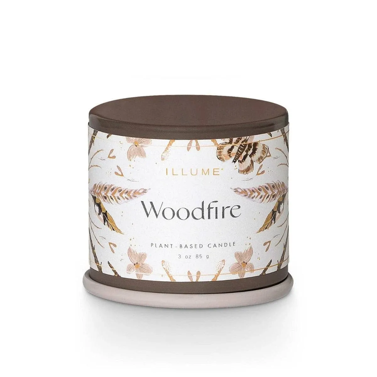 Illume Woodfire Demi Vanity Tin Candle