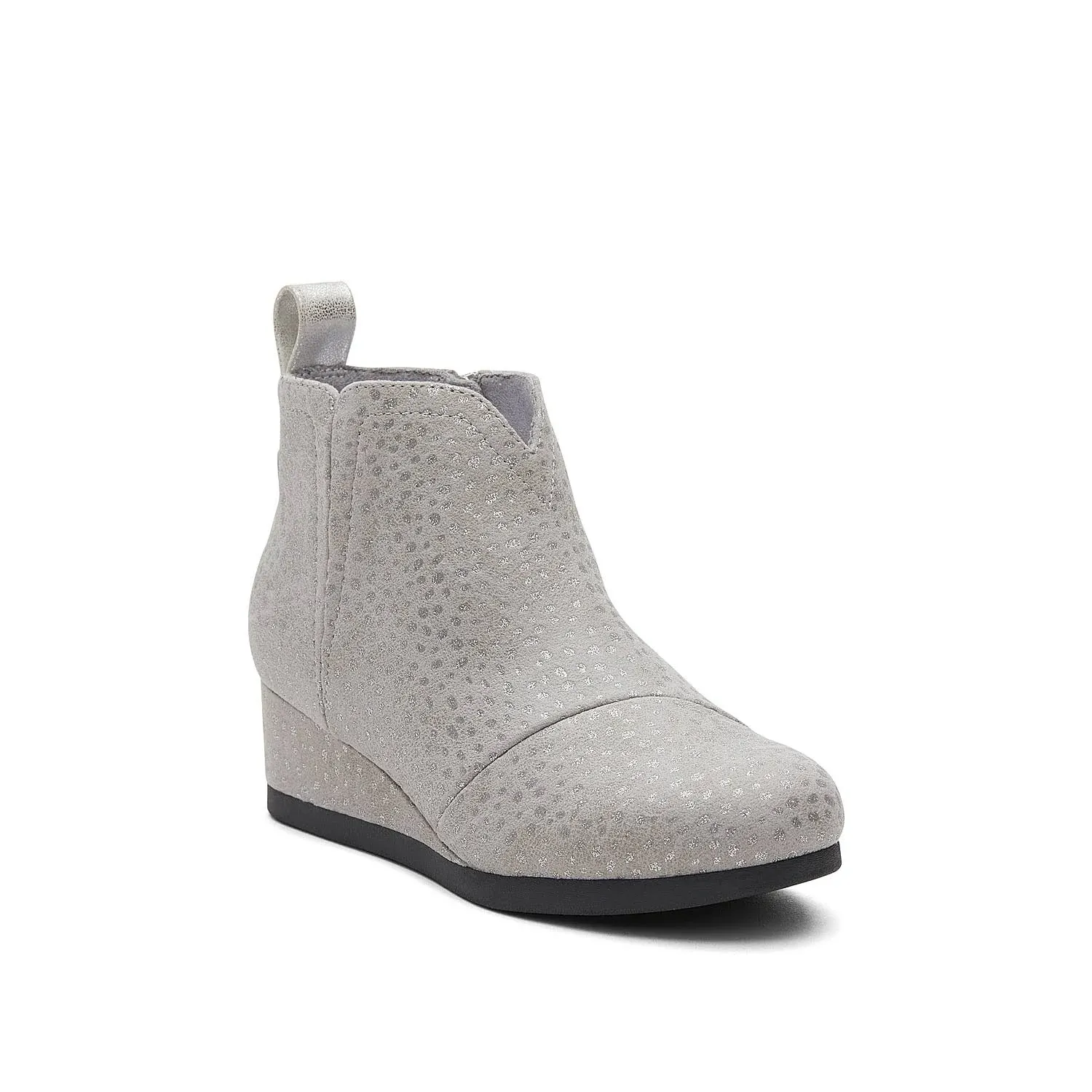 TOMS Kids' Clare Zip Wedge Bootie