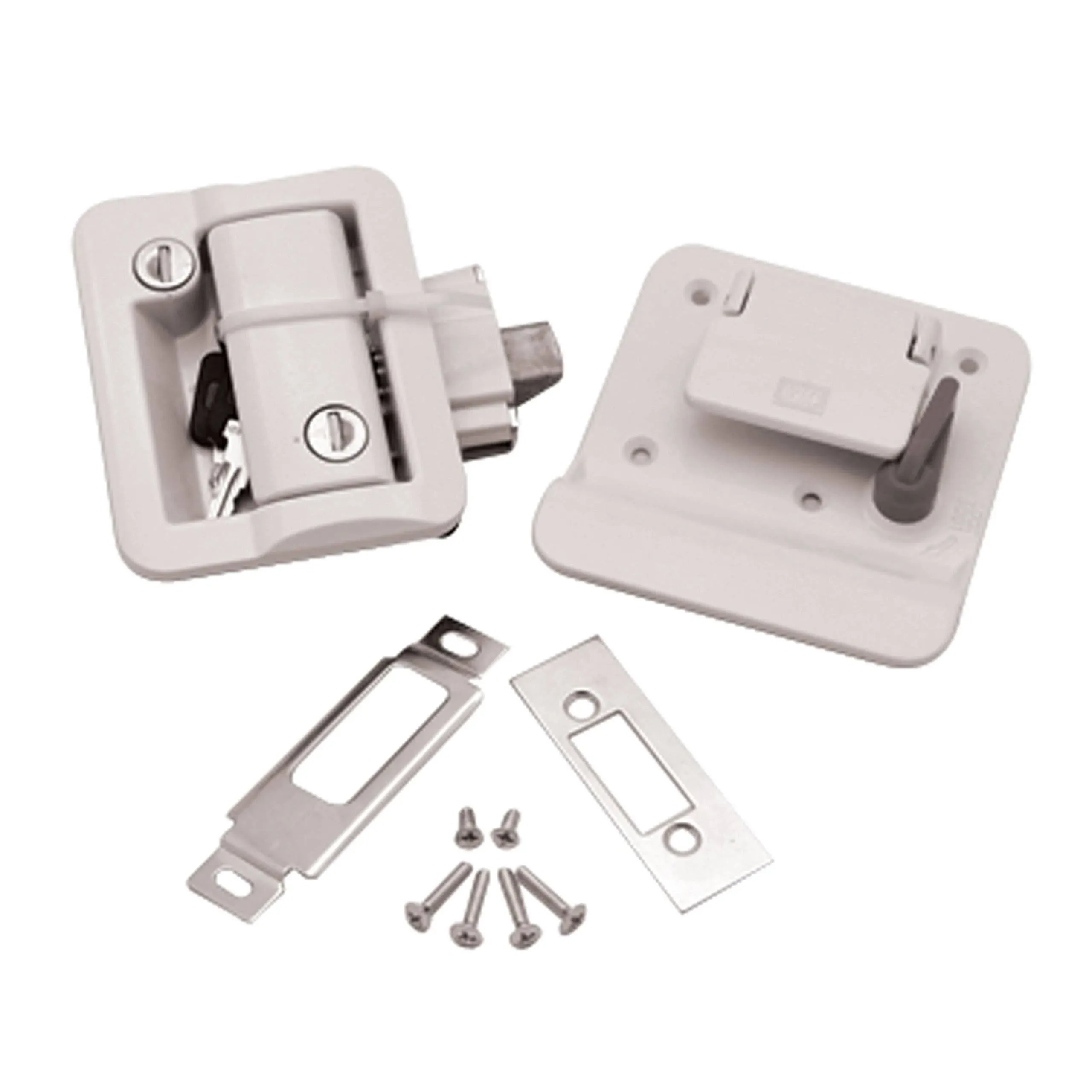 43610-09 FIC Travel Trailer Lock with Deadbolt - White