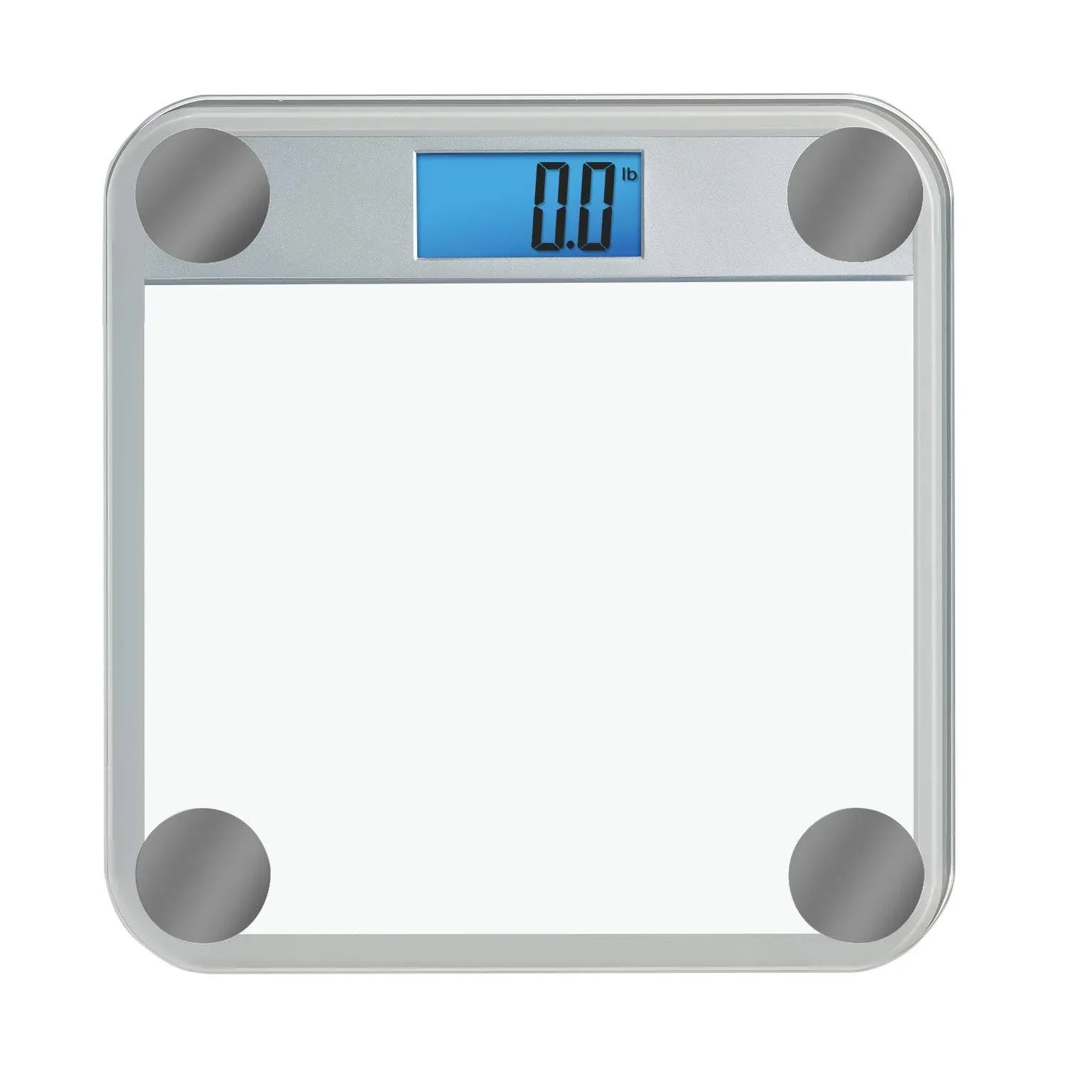 black Large Display Digital Bathroom Scale with Step-On Technology Accurately...