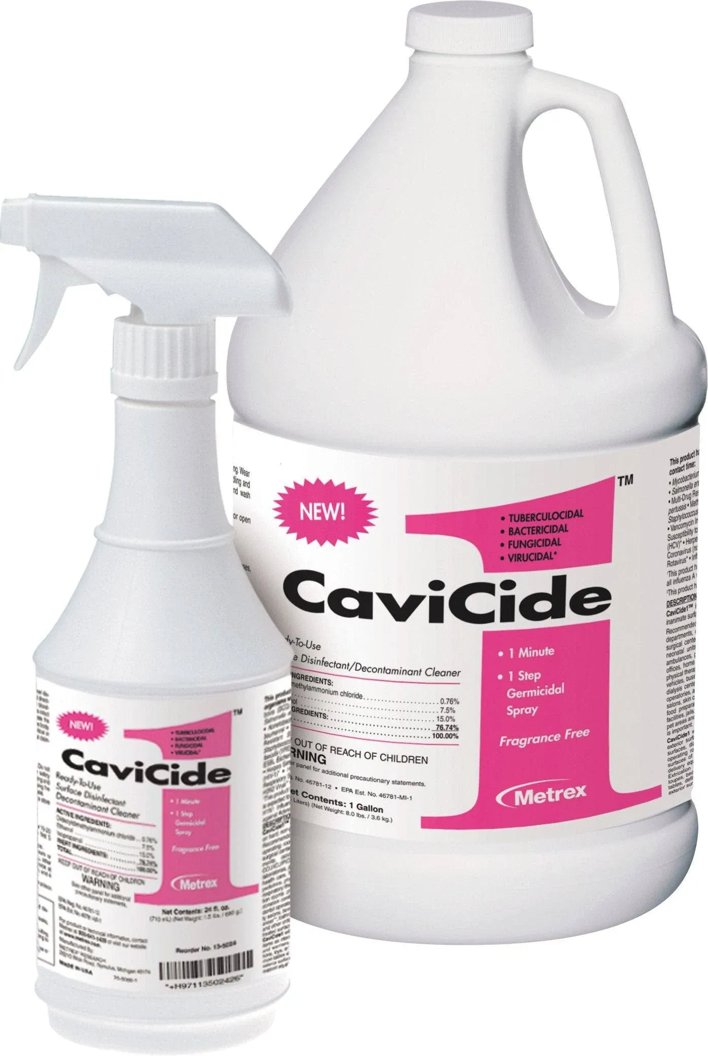 Cavicide Surface Disinfectant/Decontaminant Cleaner, 1 Gallon