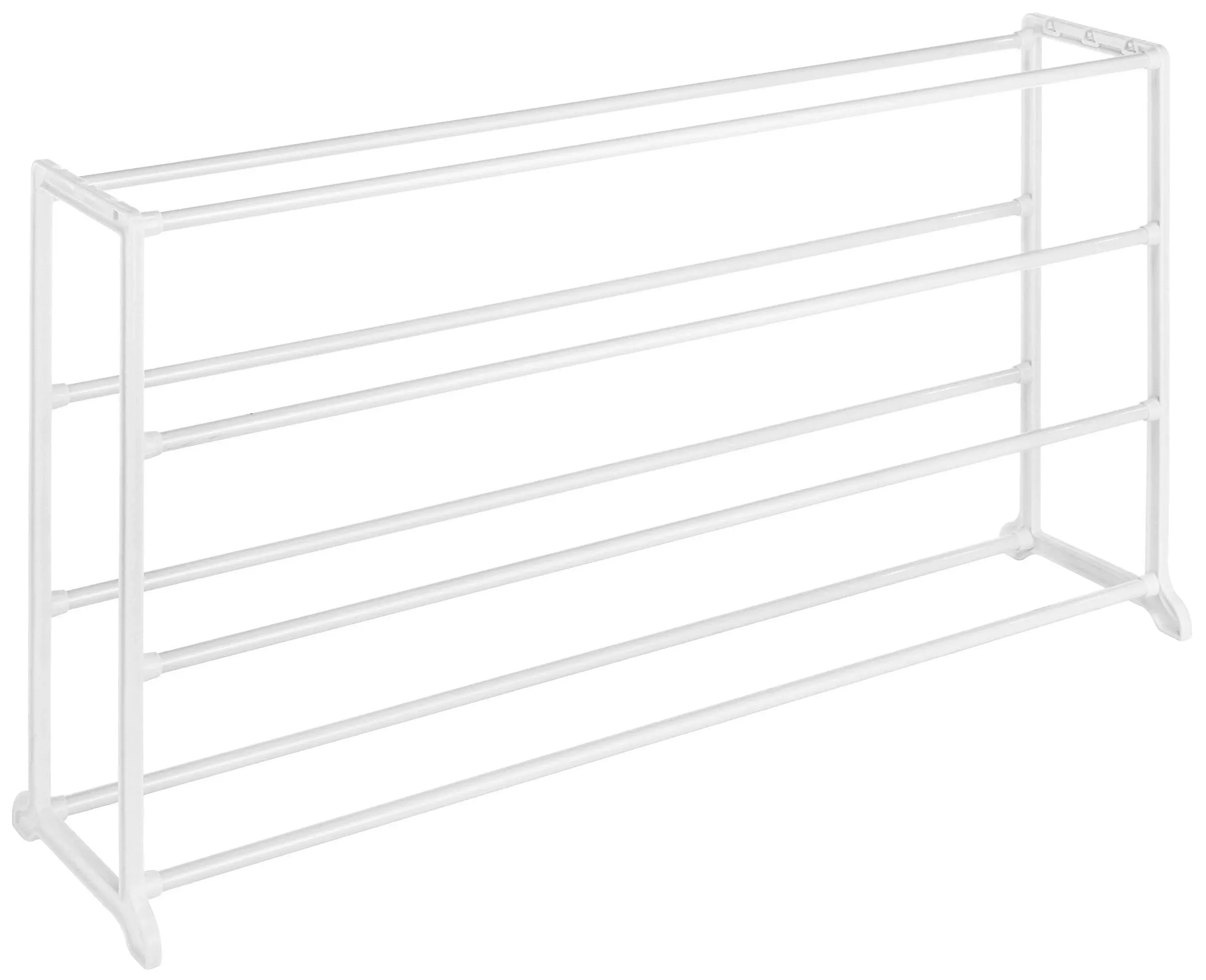 Whitmor 4 Tier 20 Pair Floor Shoe Rack - White 20 Pair (4 Tier)