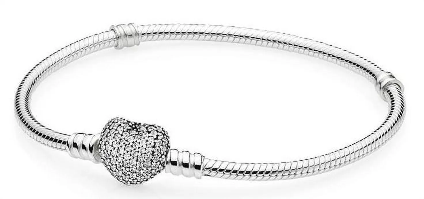 Pandora Pave Heart Clasp Bracelet