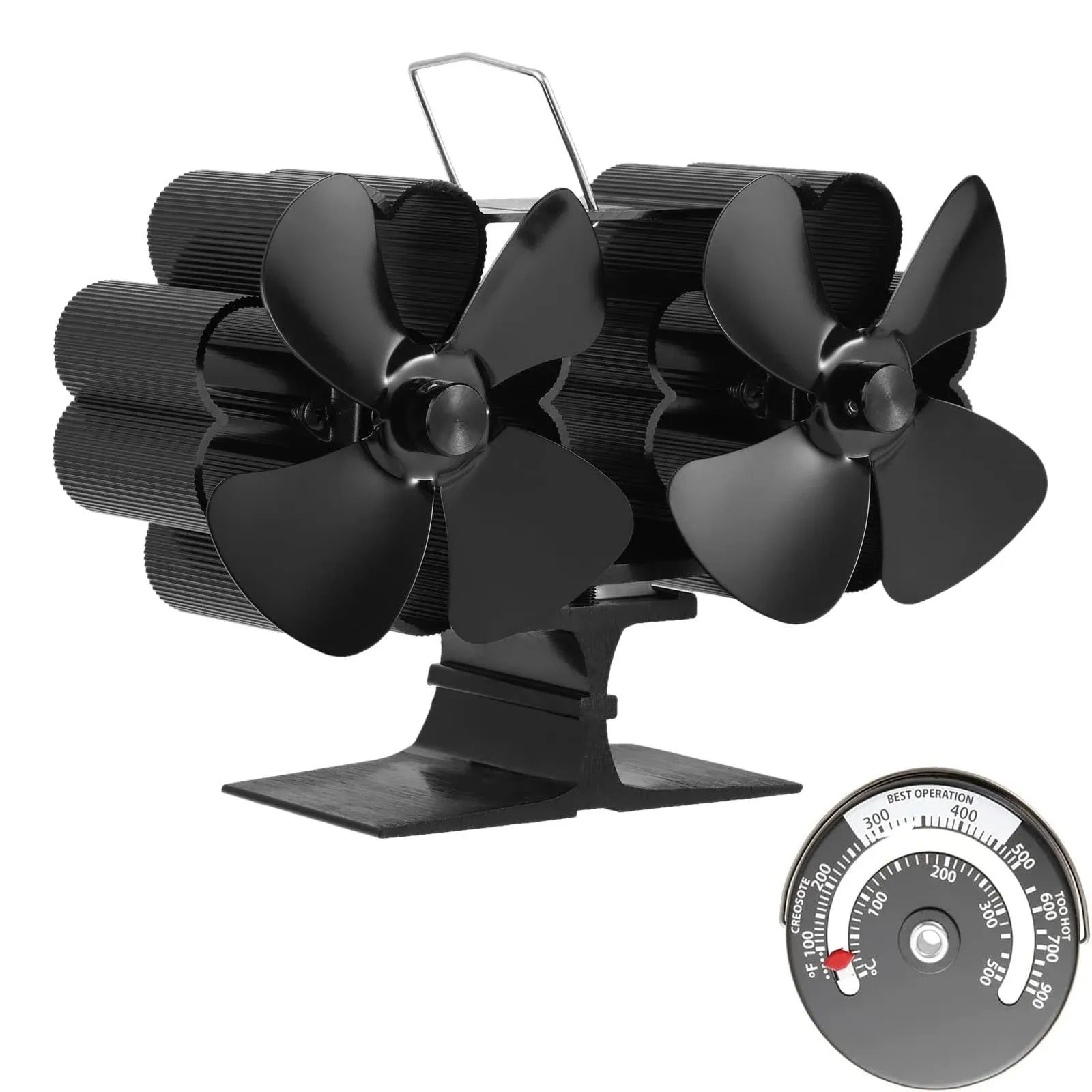 PETCHOR 8 Blades Wood Stove Fan, Heat Powered Fan, Stove Top Fan for Wood Stove ...