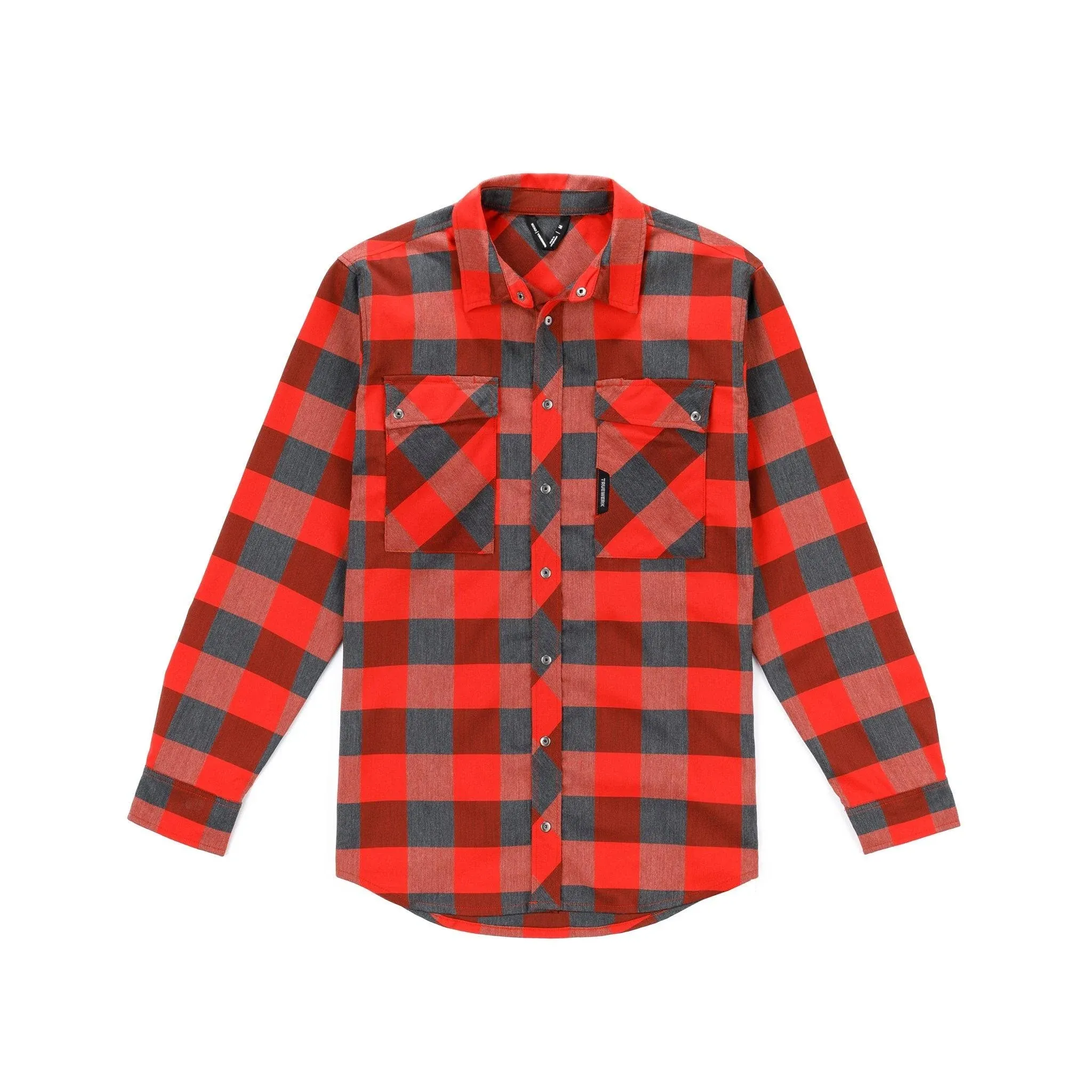 TRUEWERK Men's Tech Flannel - Durable Work Shirt with Snap Buttons