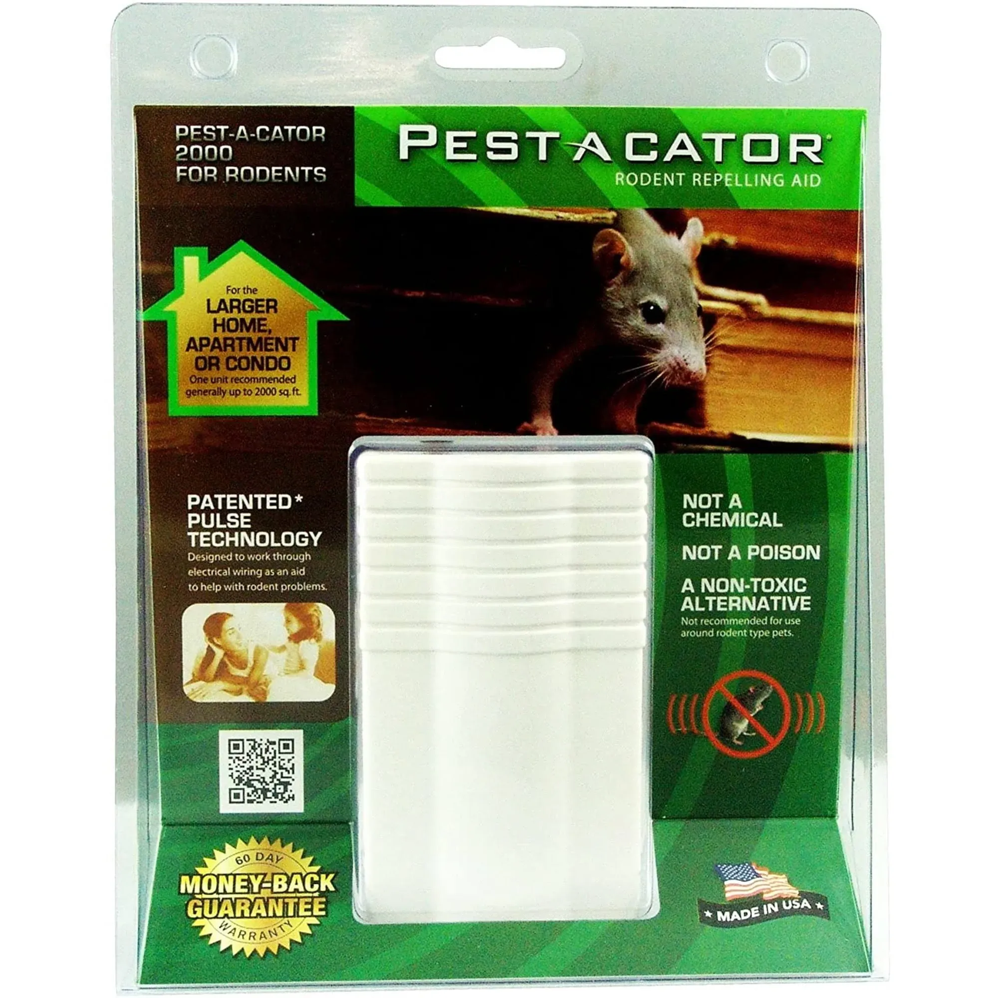 Pest-A-Cator Rodent Repelling Plug-In Aid (For up to 2000 sq. ft.) - Model 2000