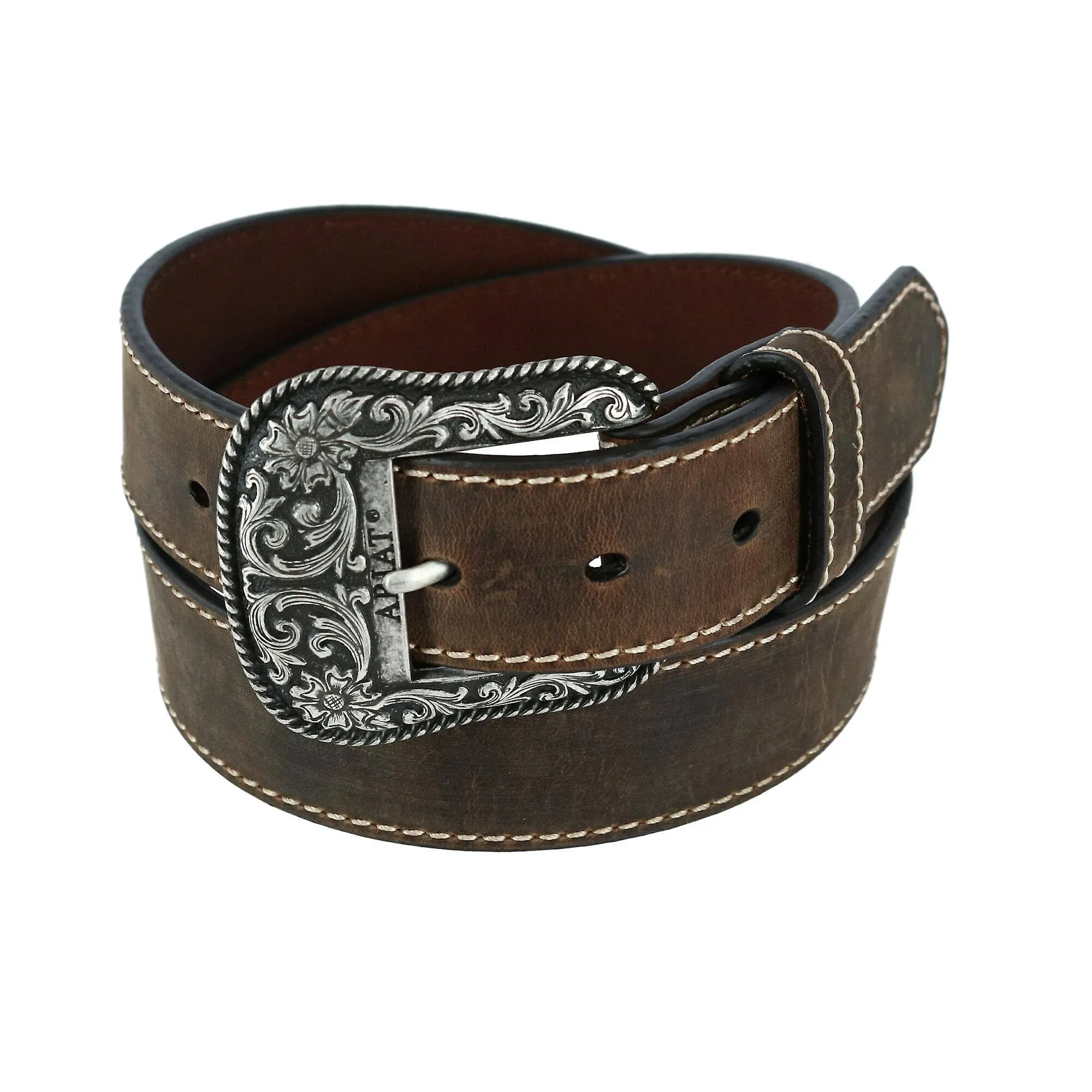 Ariat Ladies Accent Distressed Brown Leather Belt A1523402