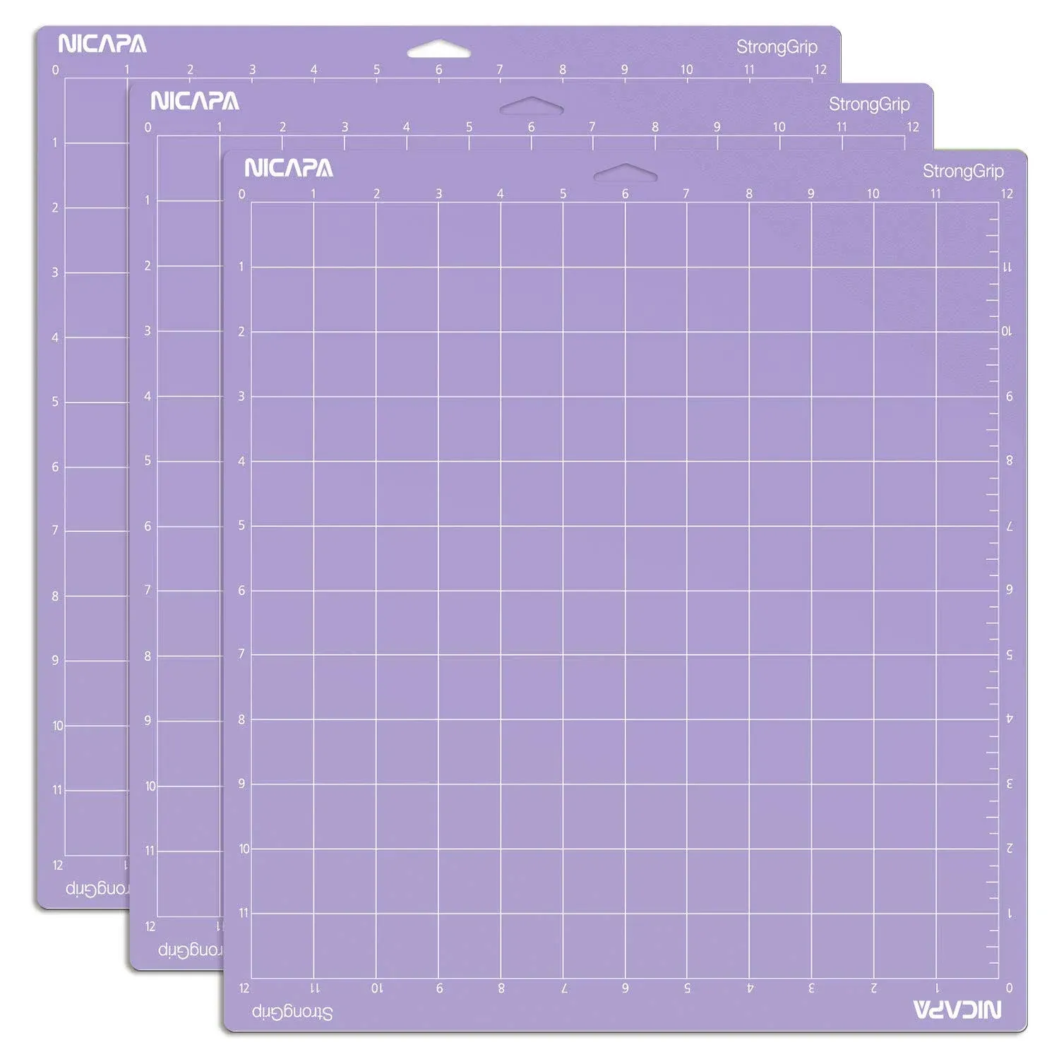 Nicapa Strong Grip Cutting Mat for Cricut Explore Air, Purple 12&#034; x 12&#034; 3 Mats