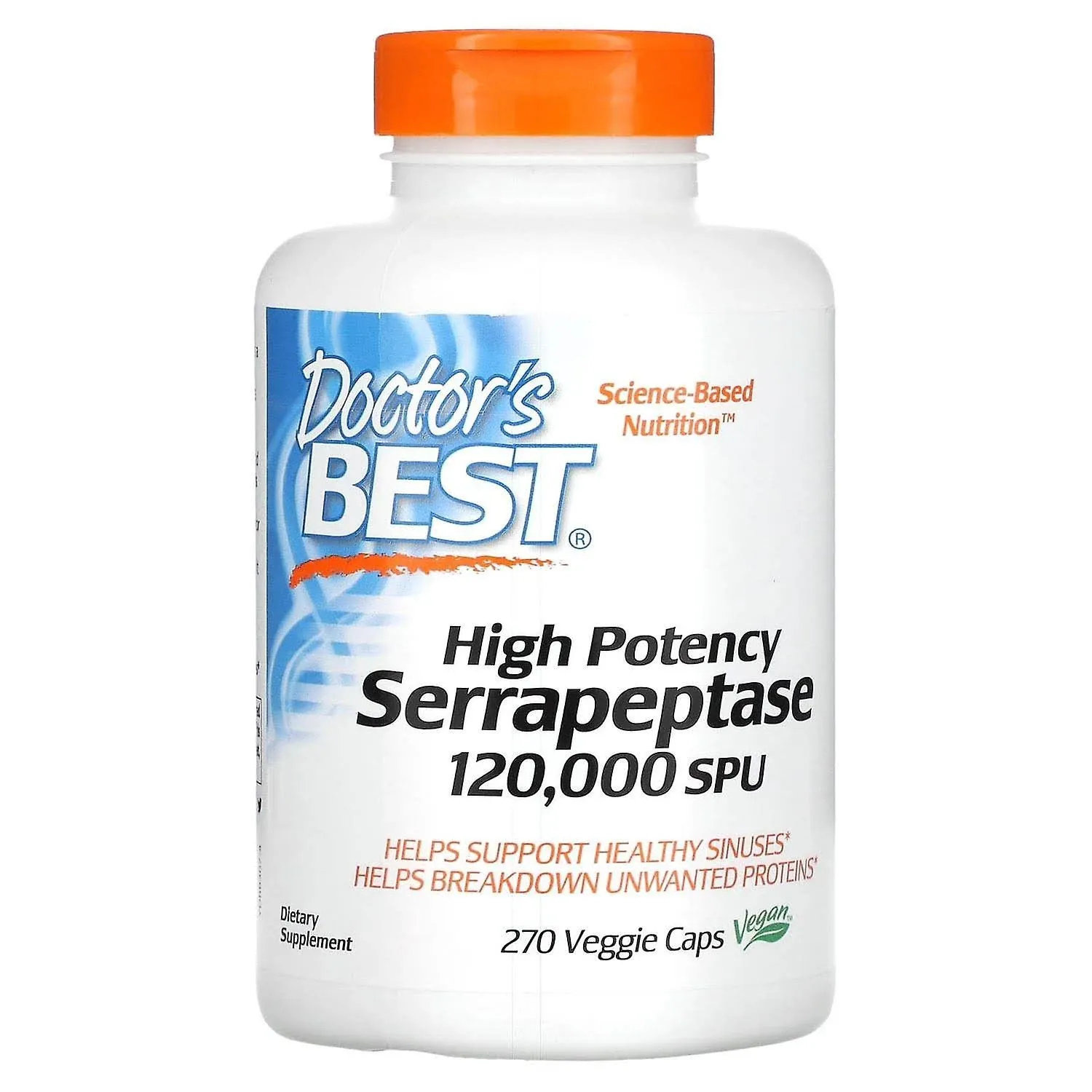 Doctor's Best - High Potency Serrapeptase 120,000 SPU - 270 Veggie