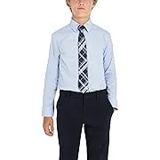 Kenneth Cole REACTION Boys' Dress Shirt with Clip-on Tie Set, Sizes 8-20