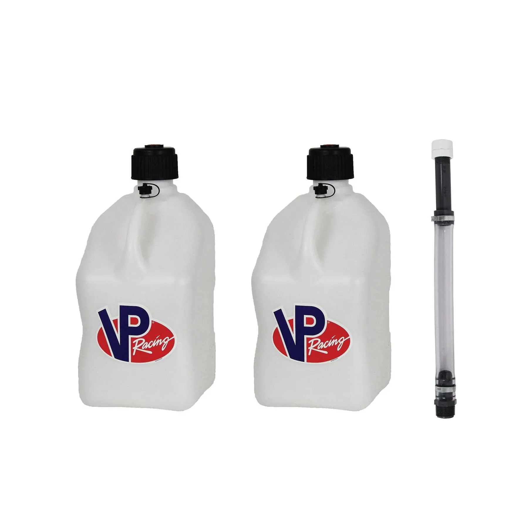 VP Racing 3522 Motorsport 5 Gallon Square Plastic Utility Jug 2 Jugs 2 Hoses