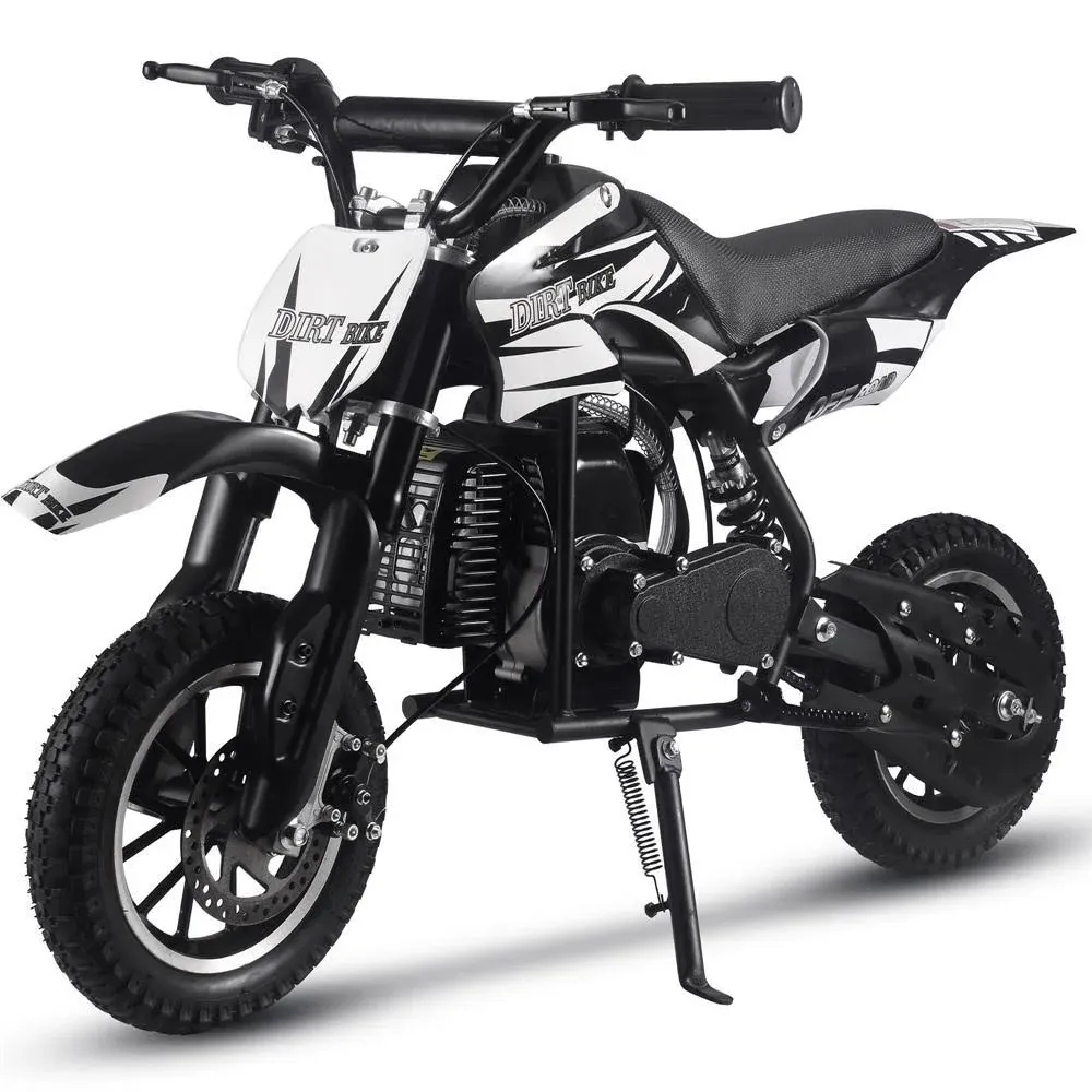 MotoTec Alien 50cc 2-Stroke Kids Gas Dirt Bike - Black