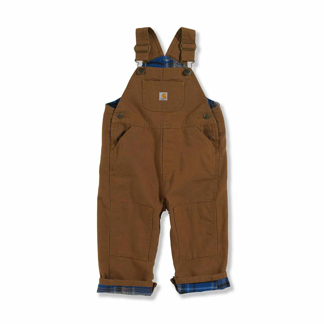 Carhartt Baby Boys' Flannel-Lined Canvas Bib Overalls