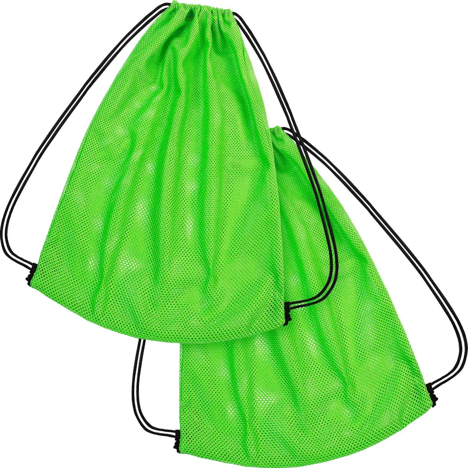 Mesh Drawstring Backpack Bag Multifunction Mesh Bag for Swimming, Gym, Clothes (Fruit Green)