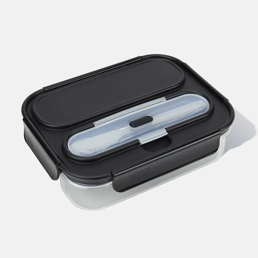 Gourmet 2 Compartment Bento with Ice Pack - Black