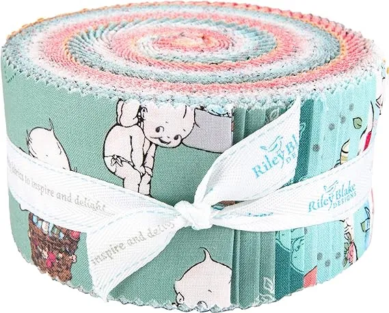 FREE GIFT W/Sew Kewpie Rolie Polie 40 2.5-inch Strips Jelly Roll Riley Blake Designs