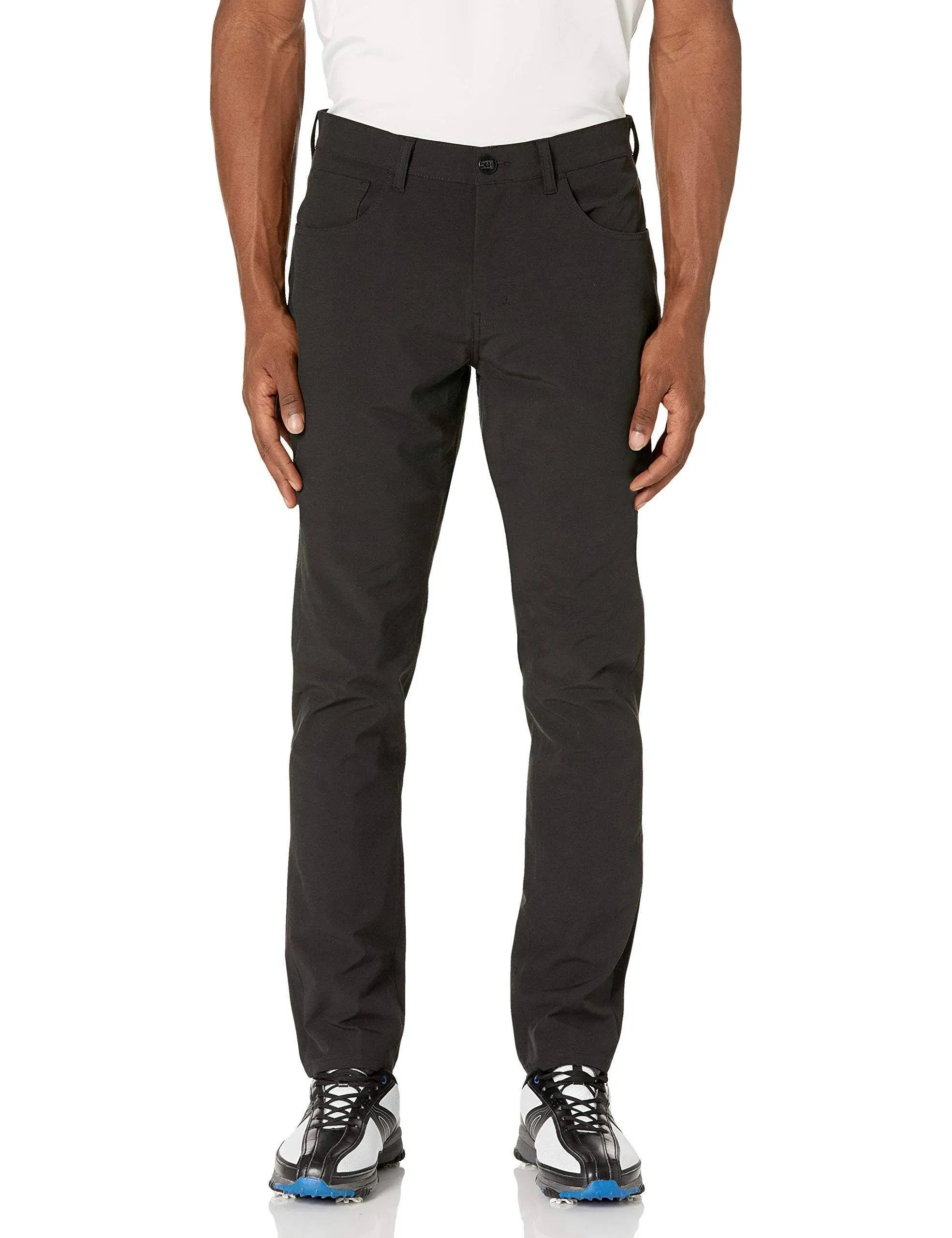 Pga Tour Men's Flat Front 5-Pocket Stretch Golf Pant with Active Waistband