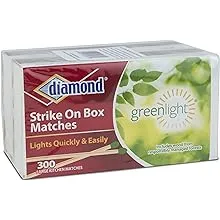 Diamond Greenlight Strike on Box Matches, 300 Count (Pack of 2)Diamond Greenlight Strike on Box Matches, 300 Count (Pa…