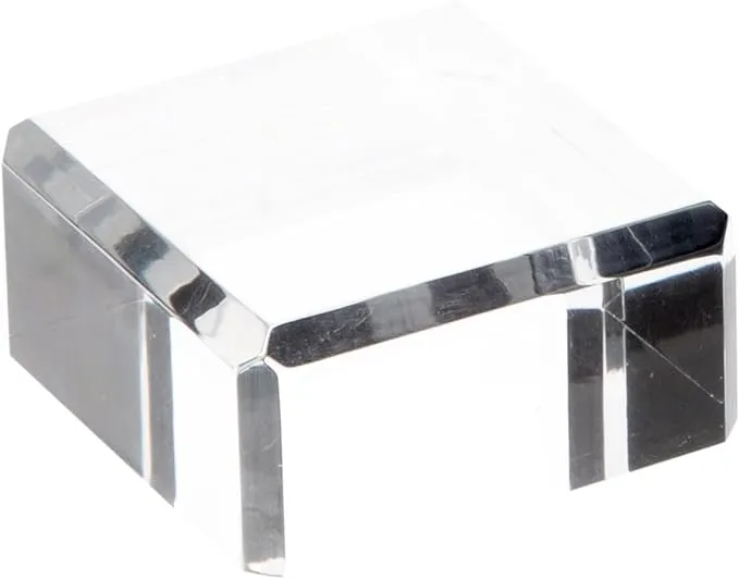 Plymor Clear Acrylic Square Polished Edge Display Base 8 W x 8 D x 0.25 H Pack of 2