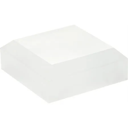 Plymor Frosted Acrylic Square Beveled Display Base 2 W x 2 D x 0.75 H Pack of 2